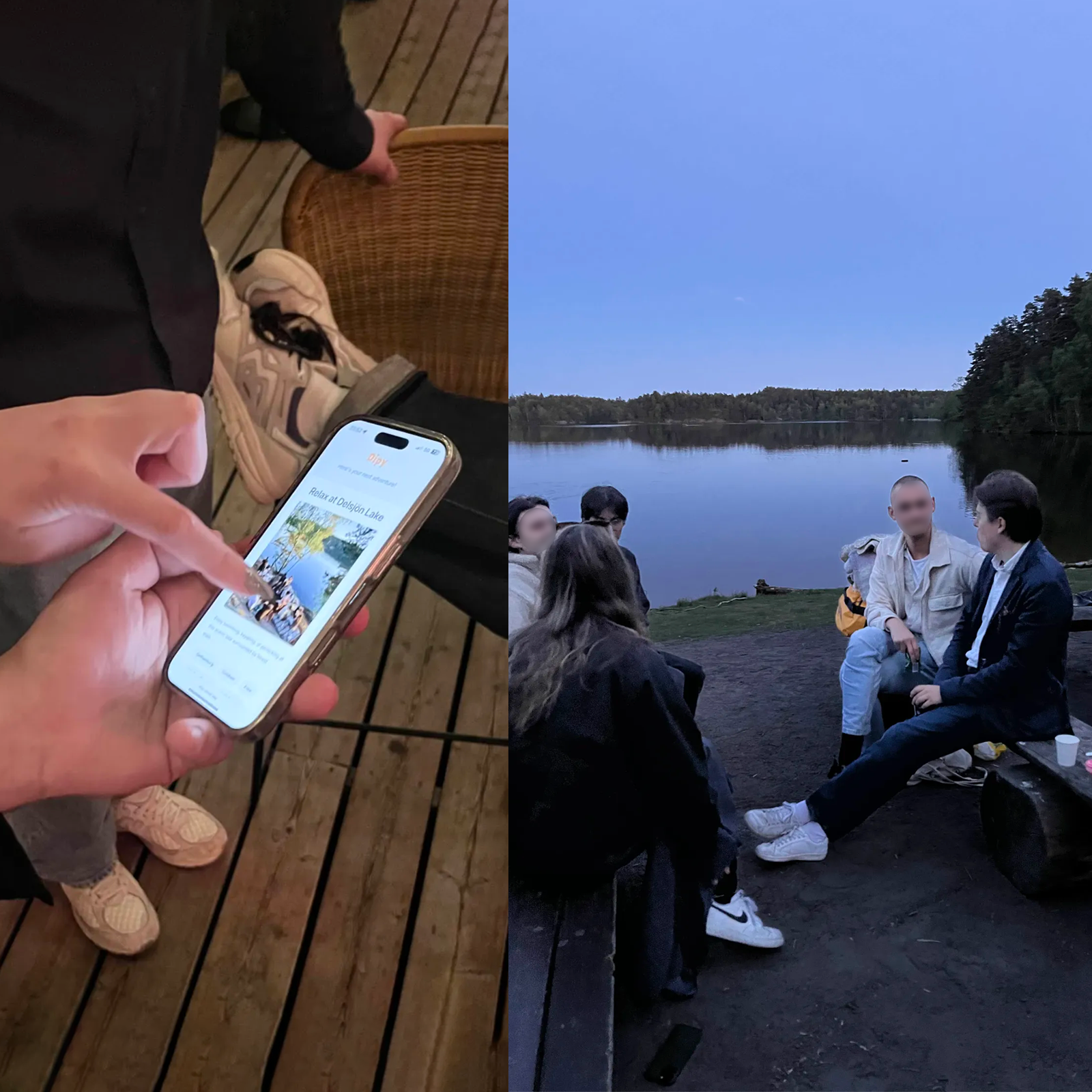 Two images from the user testing of Dipy, on being the result of the generated activity and the second being the activity.